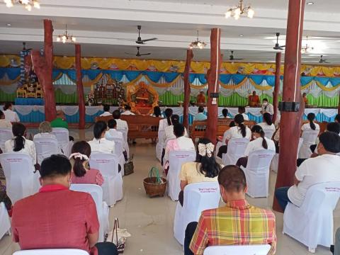 พิธีทำบุญและฟังเทศน์บทพระธรรมเทศนาเฉลิมพระธรรมบารมีใน "อุภินนมัตถจรกถา" เฉลิมพระธรรมบารมีสมเด็จพระนางเจ้าสิริกิติ์ พระบรมราชินีนาถ พระบรมราชชนนีพันปีหลวง