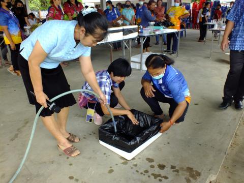 โครงการอบรมทักษะอาชีพระยะสั้น กิจกรรม"การทำขนชั้นใบเตย,ขนมเปียกปูนกะทิสด การปลูกผักไฮโดรโปนิกส์ ณ หอประชุมองค์การบริหารส่วนตำบลโคกสะอาด วันที่ 28 มีนาคม 2566