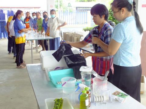 โครงการอบรมทักษะอาชีพระยะสั้น กิจกรรม"การทำขนชั้นใบเตย,ขนมเปียกปูนกะทิสด การปลูกผักไฮโดรโปนิกส์ ณ หอประชุมองค์การบริหารส่วนตำบลโคกสะอาด วันที่ 28 มีนาคม 2566