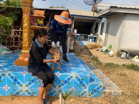 ลงพื้นที่ฉีดวัคซีนป้องกันโรคพิษสุนัขบ้า ตามโครงการสัตว์ปลอดโรค คนปลอดภัย จากโรคพิษสุนัขบ้า