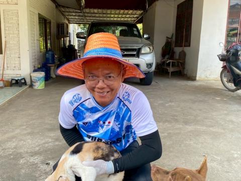 ลงพื้นที่ฉีดวัคซีนป้องกันโรคพิษสุนัขบ้า ตามโครงการสัตว์ปลอดโรค คนปลอดภัย จากโรคพิษสุนัขบ้า