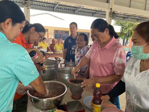 โครงการอบรมทักษะอาชีพระยะสั้น กิจกรรม การทำขนมบ้าบิ่นมะพร้าวอ่อนและขนมปังหน้าหมู ประจำปีงบประมาณ 2567 วันที่ 29 กุมภาพันธ์ 2567