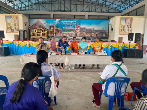 โครงการอบรมทักษะอาชีพระยะสั้น กิจกรรม การทำขนมบ้าบิ่นมะพร้าวอ่อนและขนมปังหน้าหมู ประจำปีงบประมาณ 2567 วันที่ 29 กุมภาพันธ์ 2567
