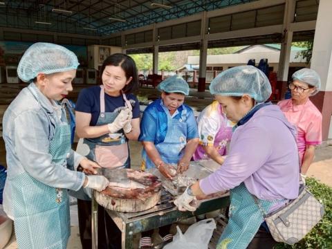 โครงการอบรมทักษะอาชีพระยะสั้น กิจกรรม การทำปลาส้มปลาตะเพียน การทำส้มหมูแบบห่อด้วยใบตอง และการห่อแบบถุงพลาสติก ประจำปีงบประมาณ 2568 วันที่ 26 เดือน มีนาคม พ.ศ. 2568